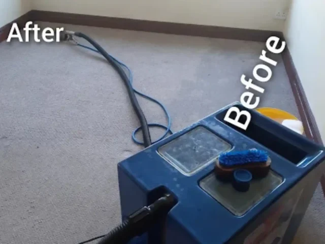 Fitted carpet before and after professional cleaning, Cape Town
