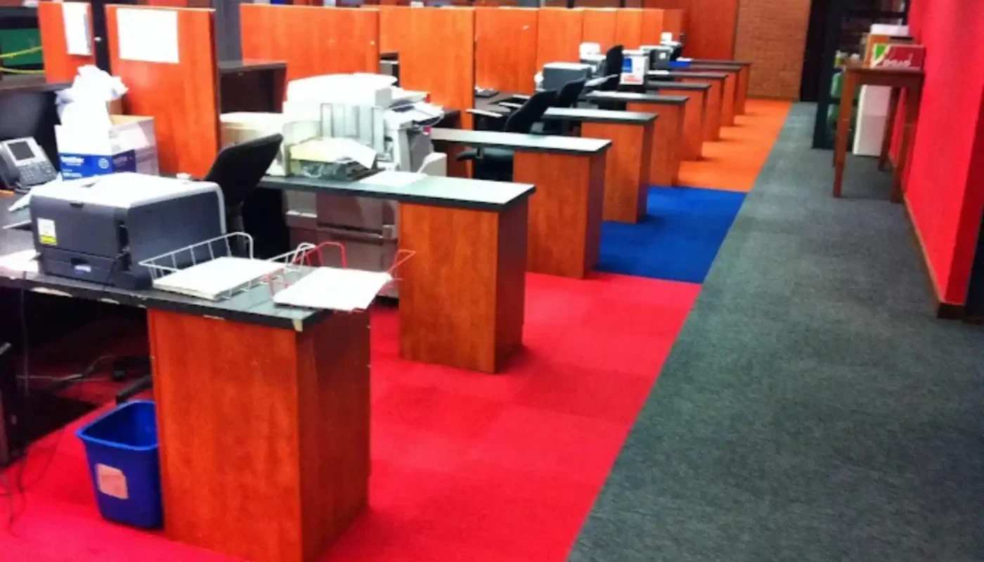 Fitted carpet cleaning in a Cape Town office