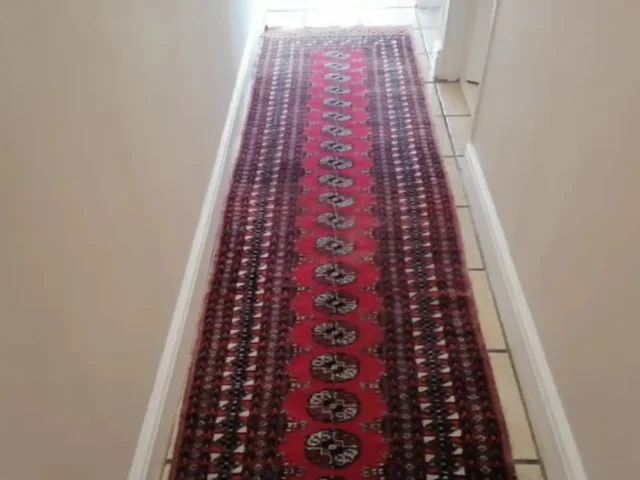 Runner rug professionally cleaned in Cape Town